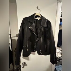 Black leather motto jacket from Nordstrom’s, topshop.